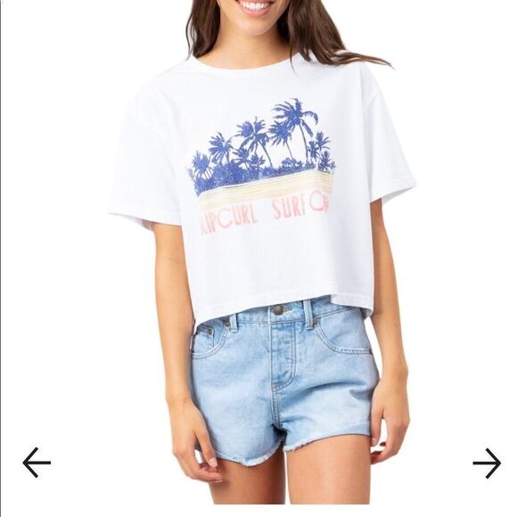 Rip Curl breeze crop graphic tee.    Med - Picture 1 of 6